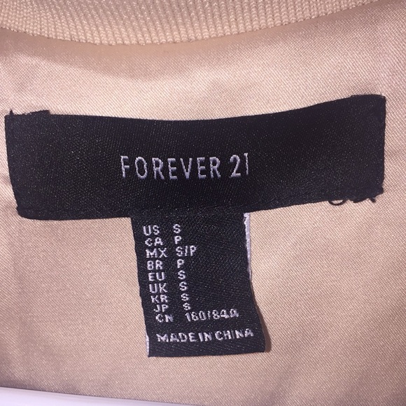 Forever 21 baby pink bomber jacket - Picture 2 of 4